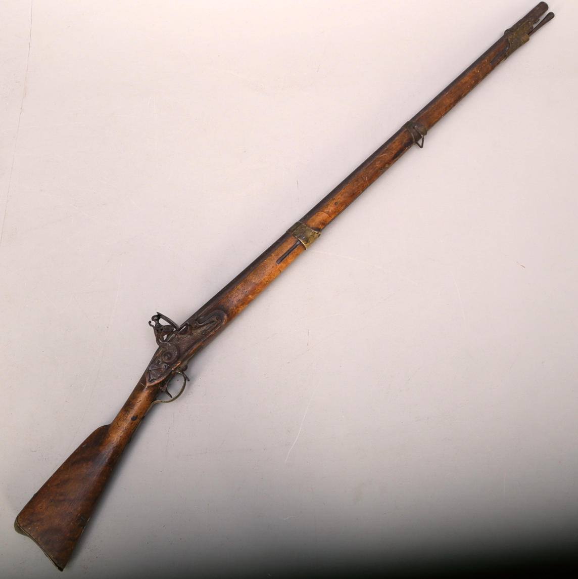 FLINTLOCK RIFLE, early 1800s.