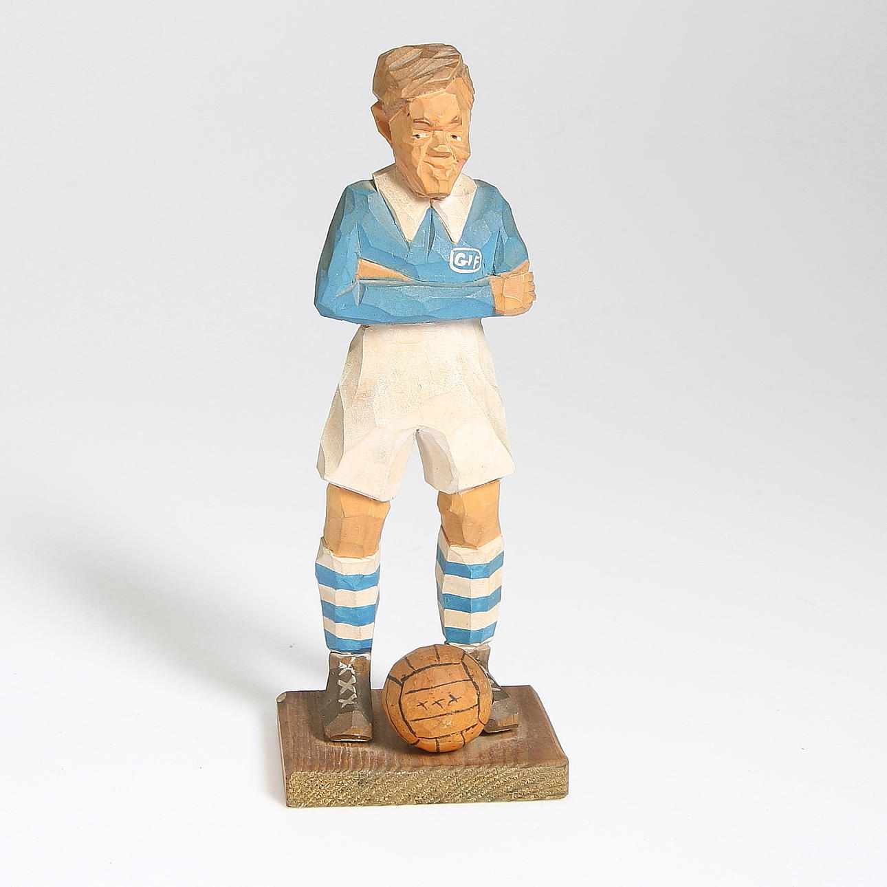 FIGURIN, träsnidad. S.Gunnarson, GIF Sundsvall. 1952.