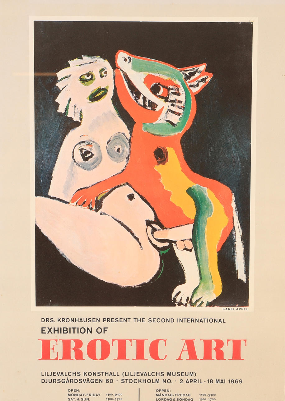 EXHIBITION POSTER, "Erotic art", Liljevalchs.