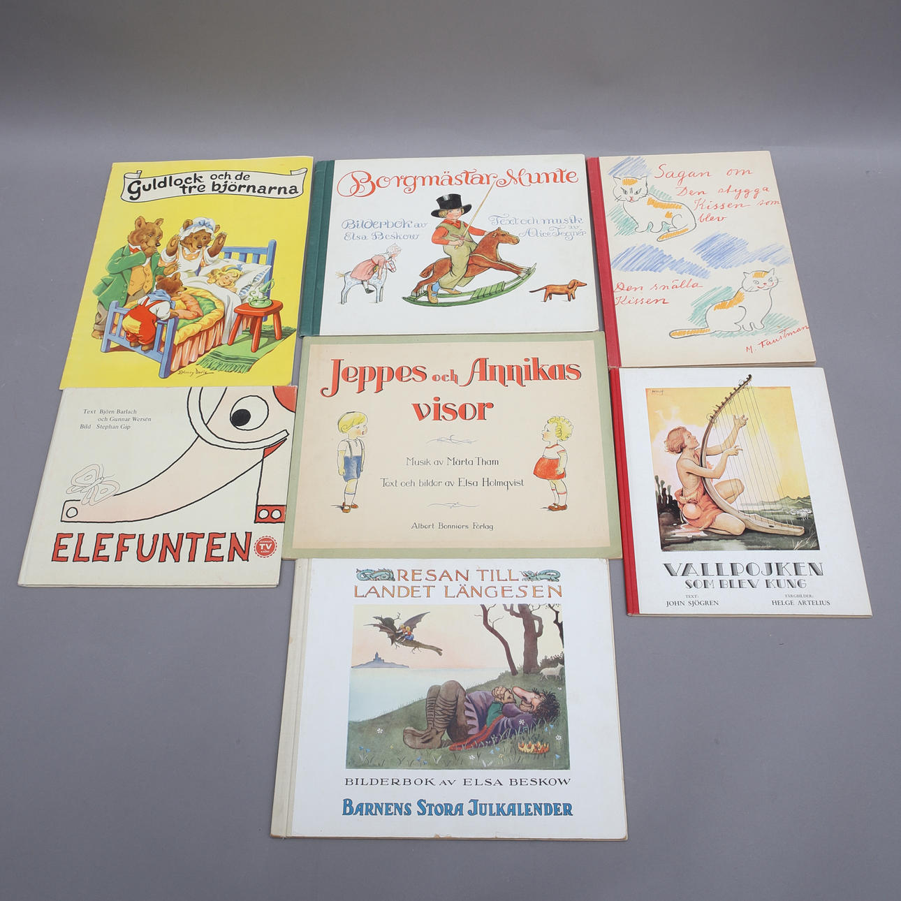 BARNBÖCKER, 7 st, bl.a. Elsa Beskow.