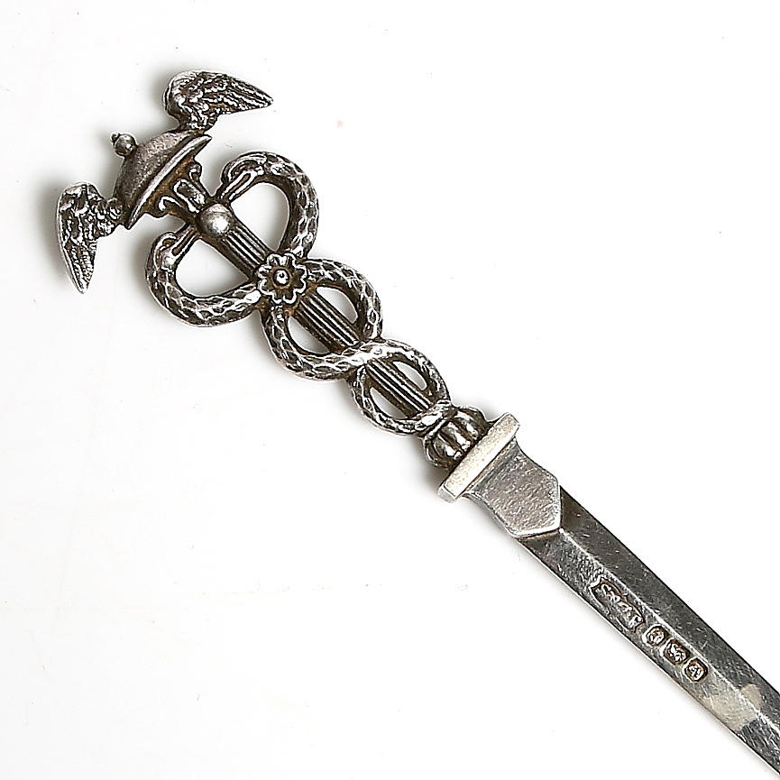 BREVKNIV, silver, James Dixon & Son, England. 1900-tal.