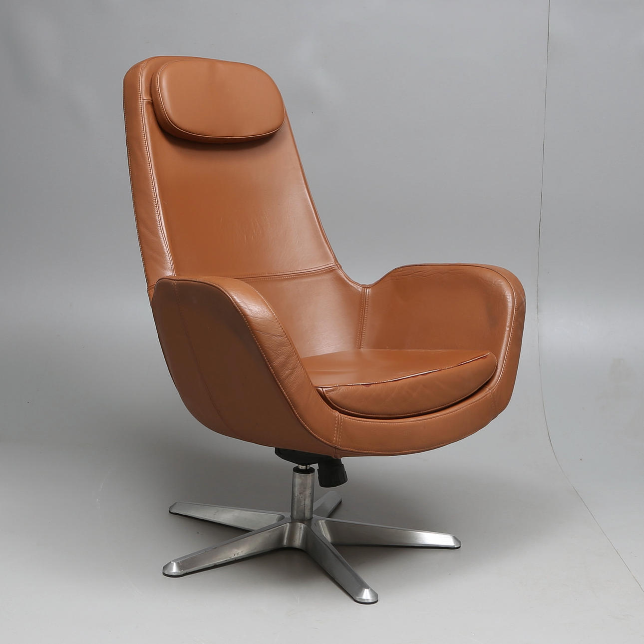 FÅTÖLJ, läder, IKEA, 1900 talets sista hälft.