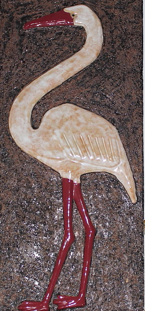 STIG CARLSSON. tavla, stengods, stork, signerad, IFÖ.