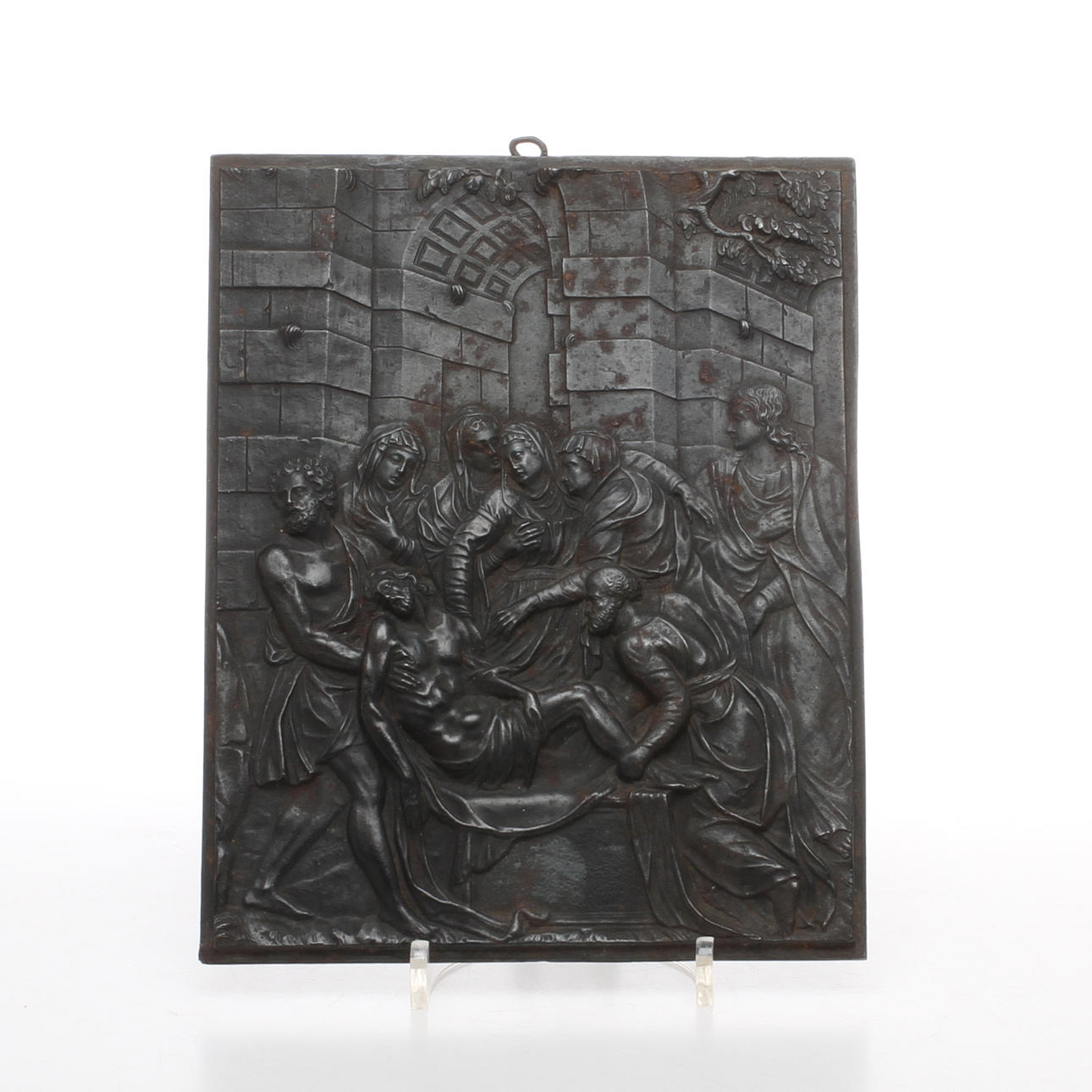 RELIEF, gjutjärn, religiöst motiv, 1900-tal.