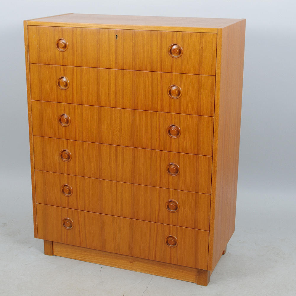 BYRÅ, 6-lådig, teak, 1960/70-tal.