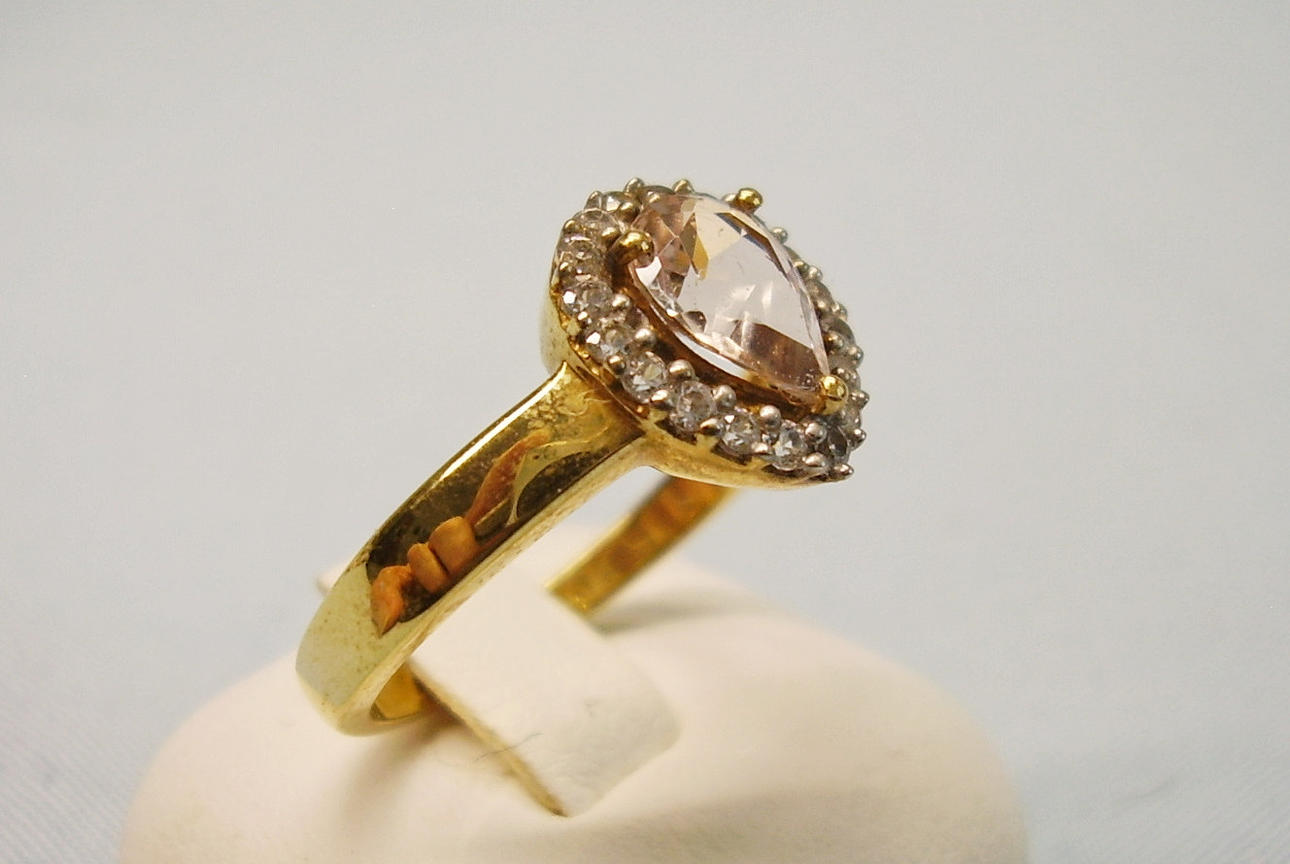 MORGANIT RING; Silber & Gelbgold HARRY IVENS.
