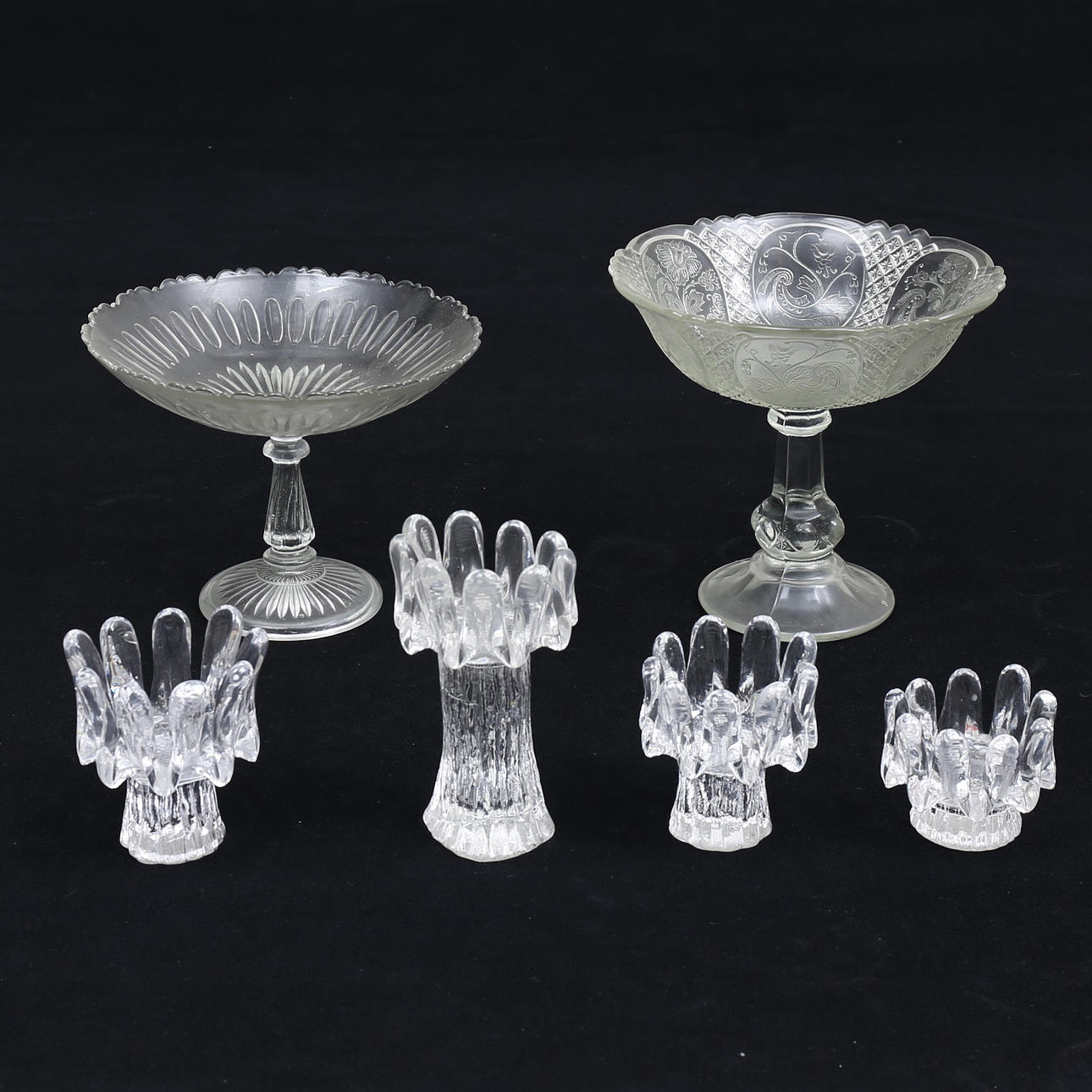 PARTI GLAS (6), bl.a "Sunflower", Göran Wärff, Kosta.