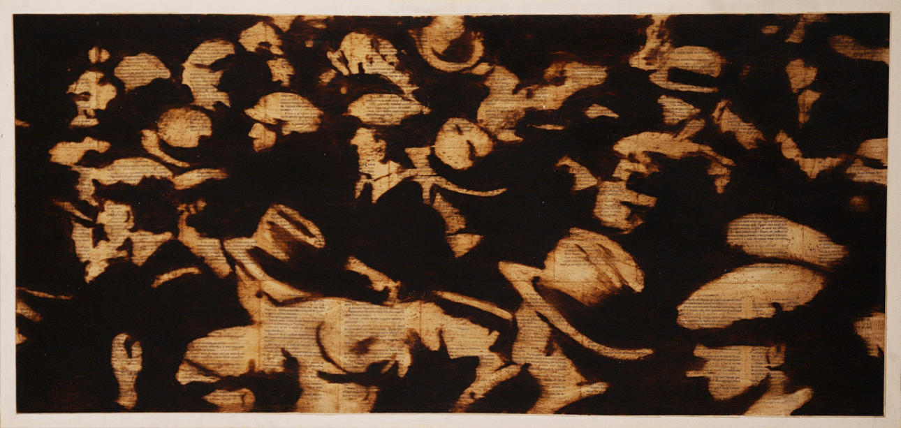 PATRICIO REIG (1959). "CROWD" MIXED TECHNIQUE ON CANVAS. SIGNED AND DATED PATRICIO REIG BARCELONA 2000.