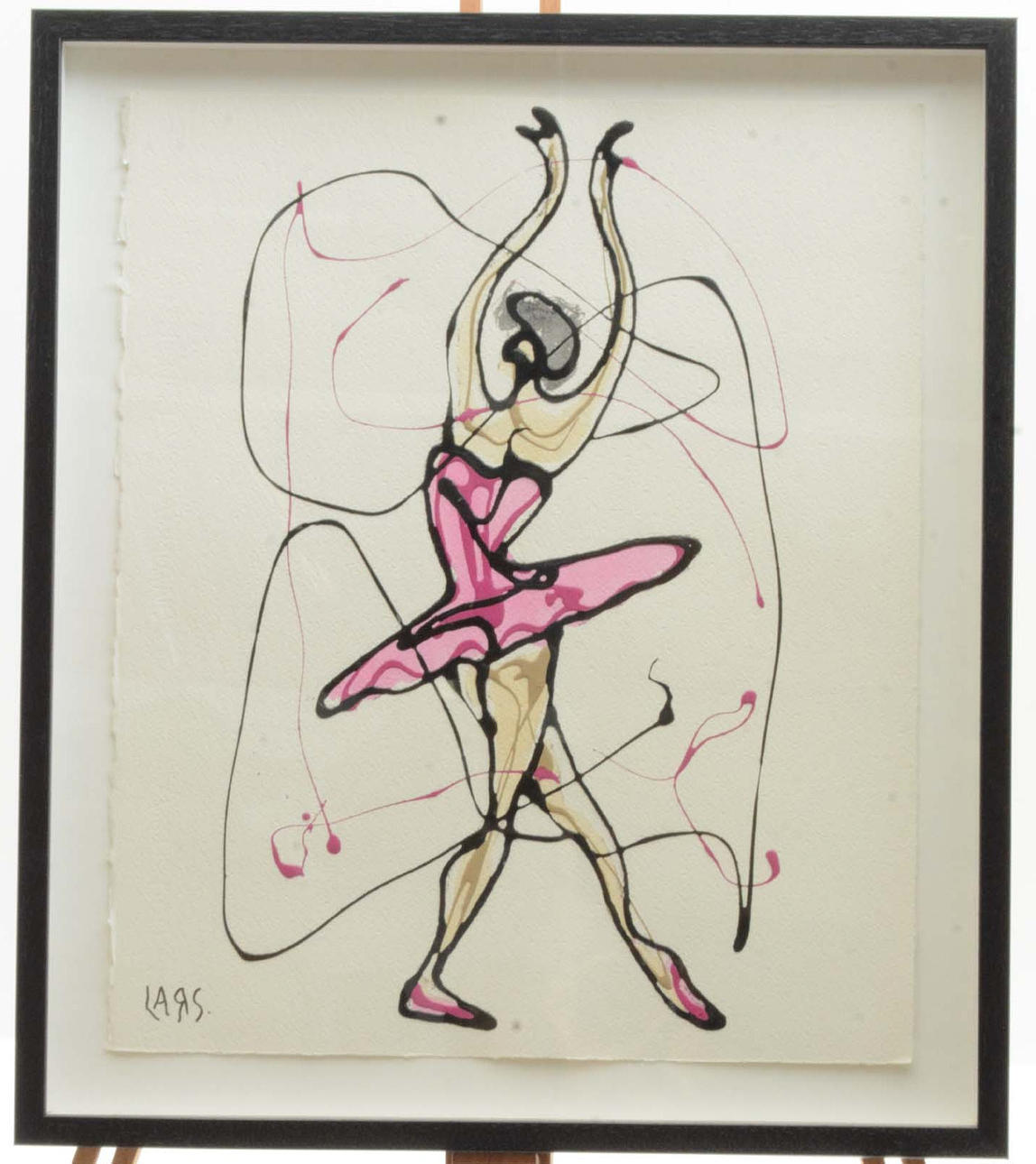 LARS TUNEBO. Ballet dancer. Purple. Mixed technology.