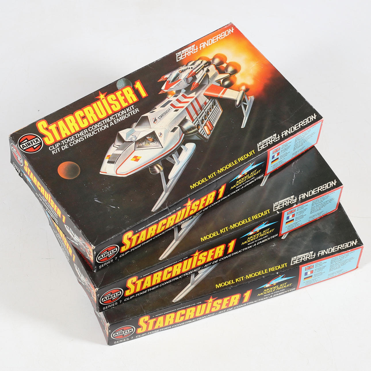 BUILDING KITS, 3 pcs, Starcruiser 1, Airfix, 1970s.