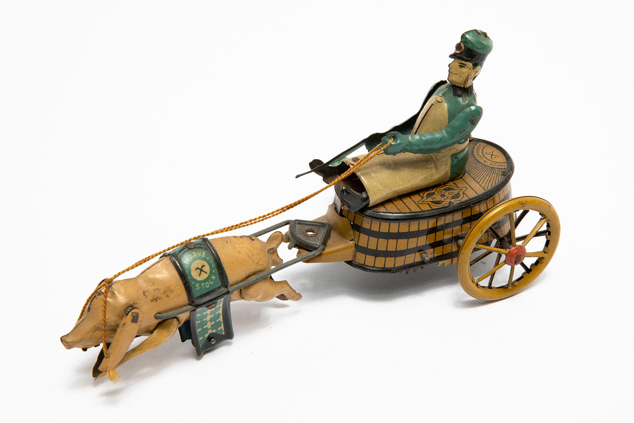 STOCK Blechspielzeug, Schweinereiter (40-2).