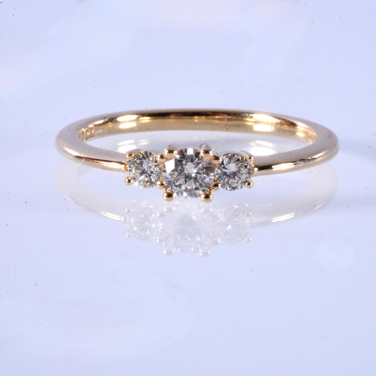 DIAMANTRING, trestensring, 0,34ct, 18K.