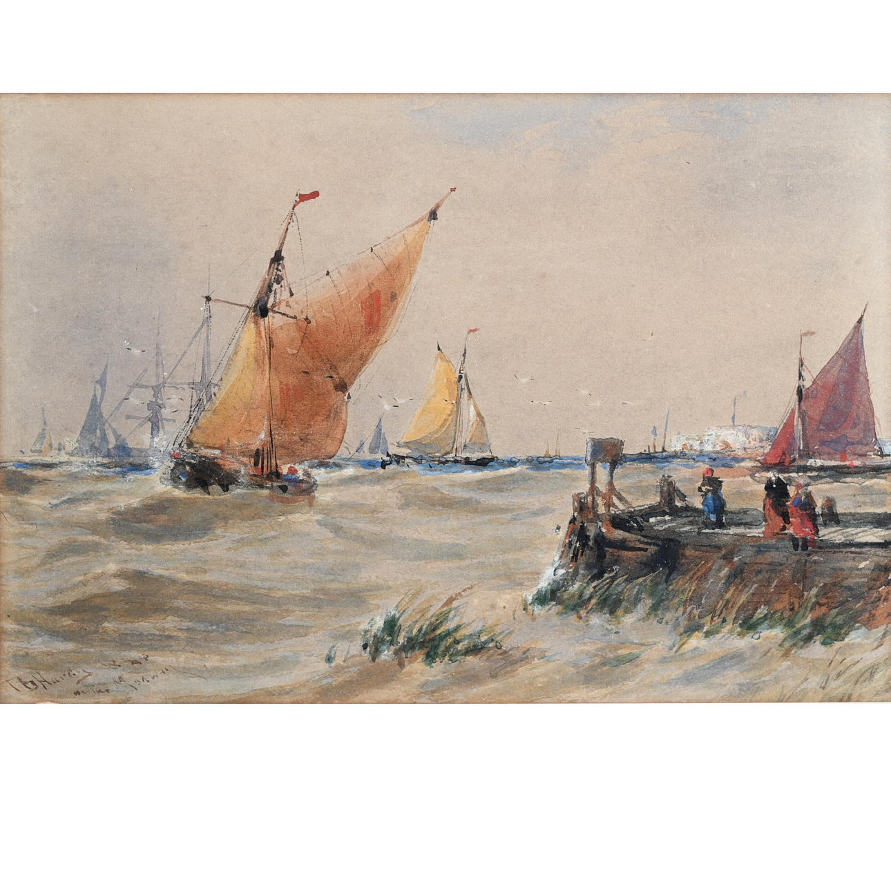 THOMAS BUSH HARDY (1842-1897). ON THE MEDWAY.