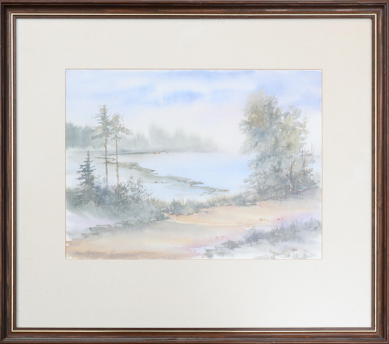 KARIN ANDERSEN. Akvarel, signeret og dateret -87.