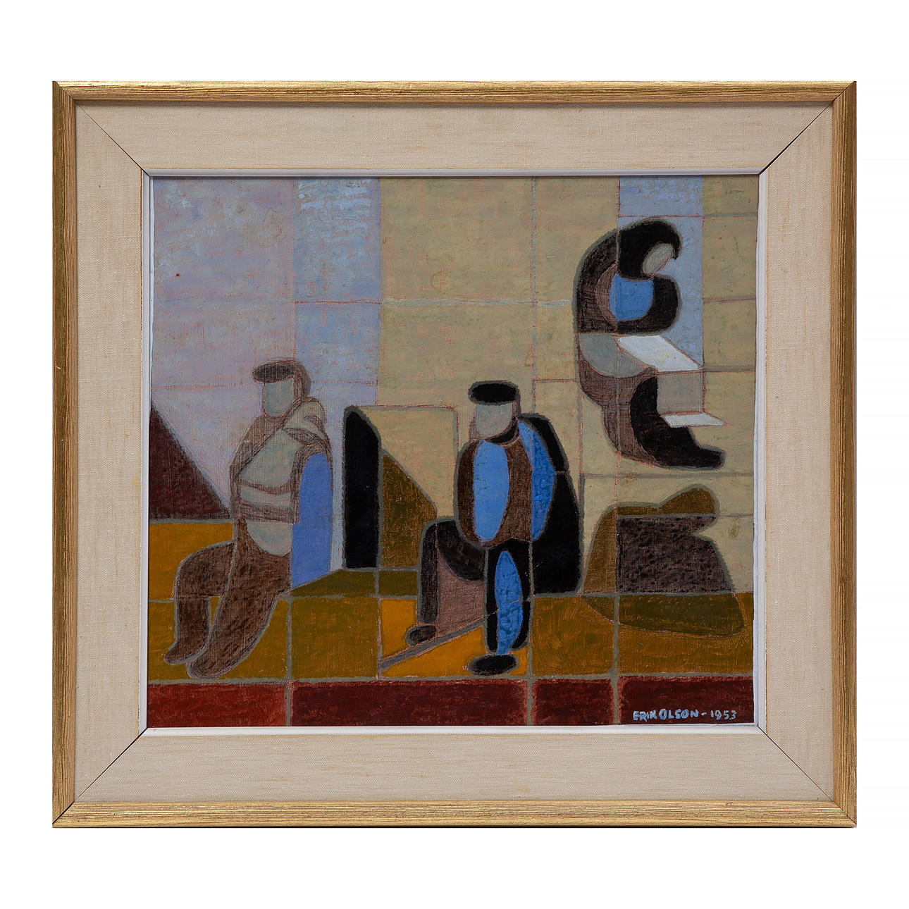 ERIK OLSON. Oil on Board, signed and dated 1953.