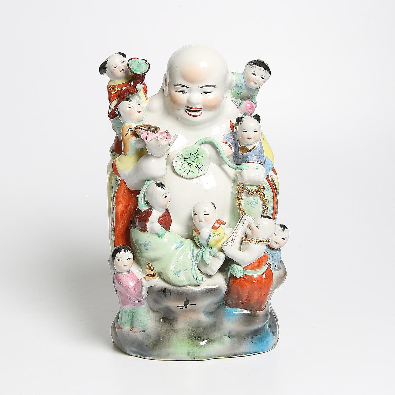 SKULPTUR / BUDDHA, porslin, Japan, 1900-2000-tal.