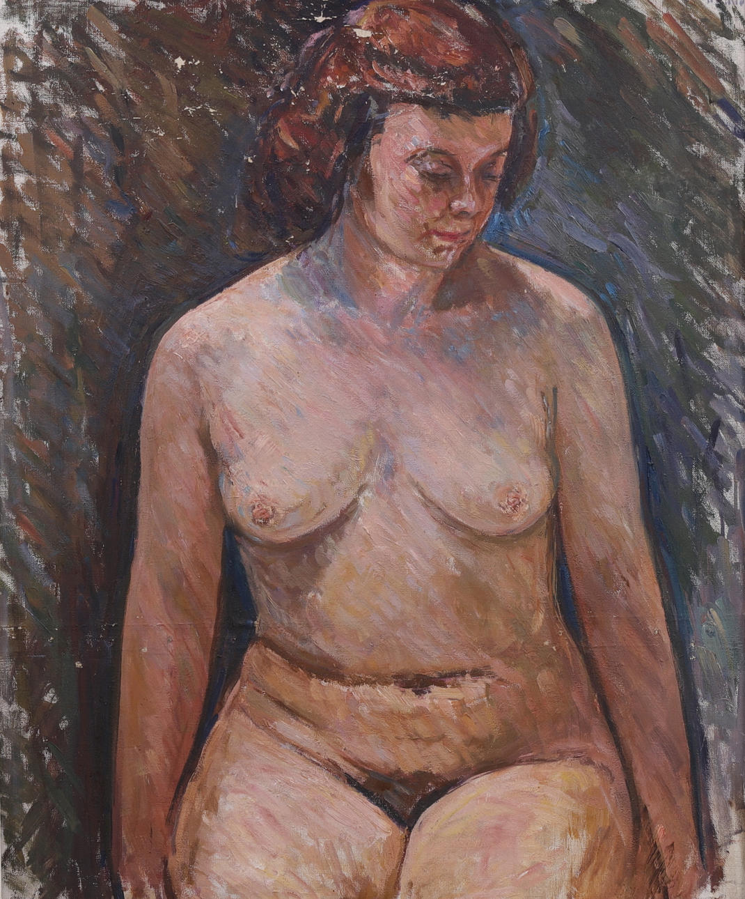 EINAR KIHLMAN. Oil on canvas, nude study, signed.