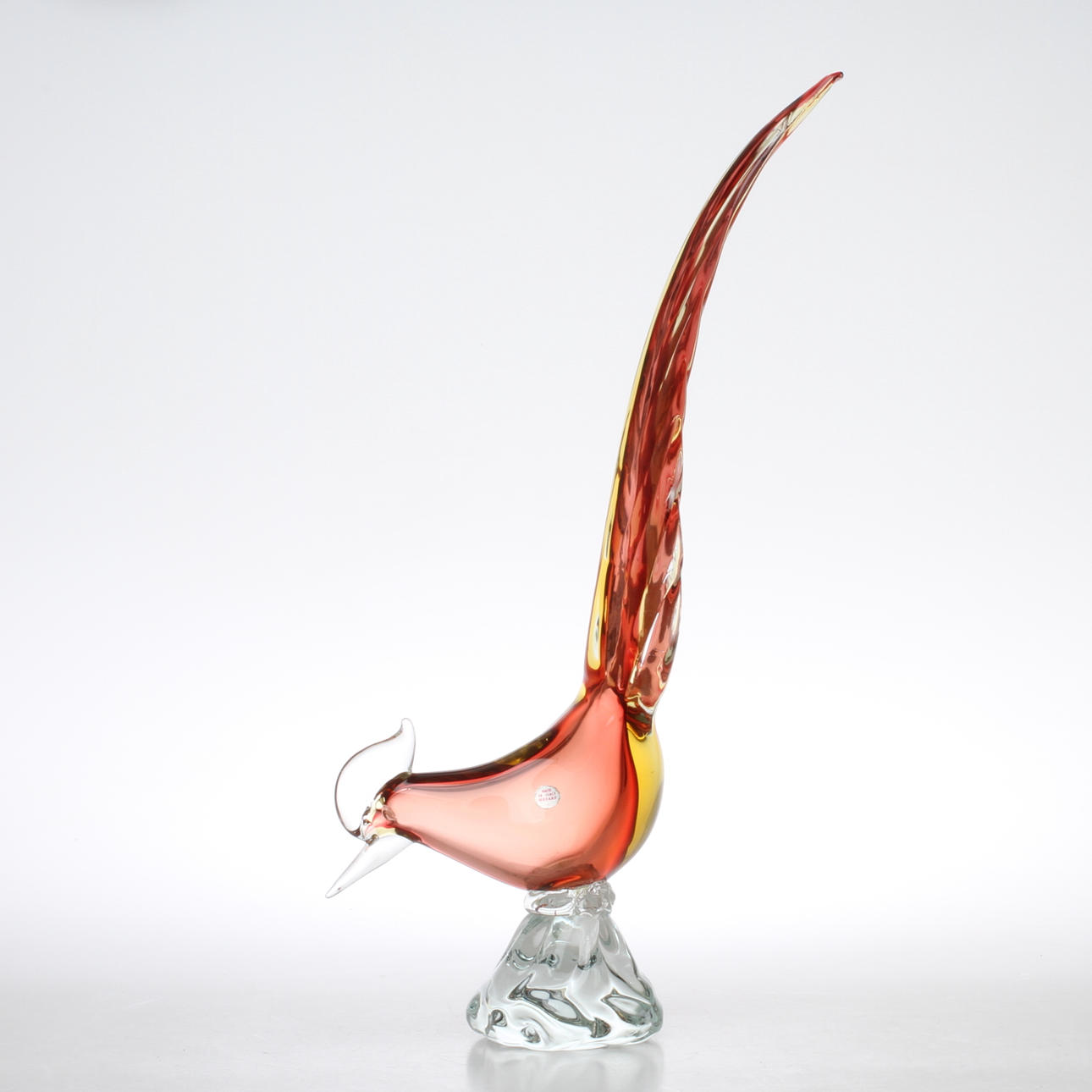 FIGURIN i form av fågel, glas, Murano, Italien, 1900-tal.