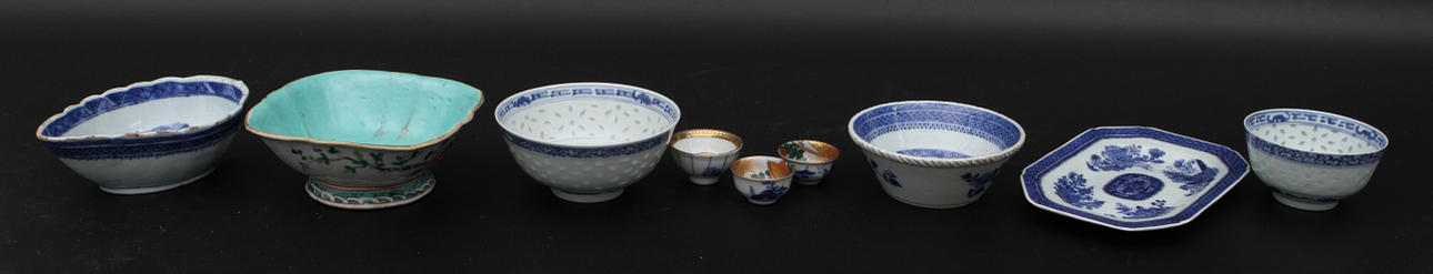 PARTI PORSLIN, 9 st, Kina samt Japan.