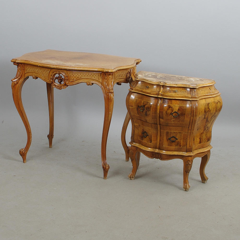 BORD SAMT BYRÅ, rokokostil, 1900-tal.