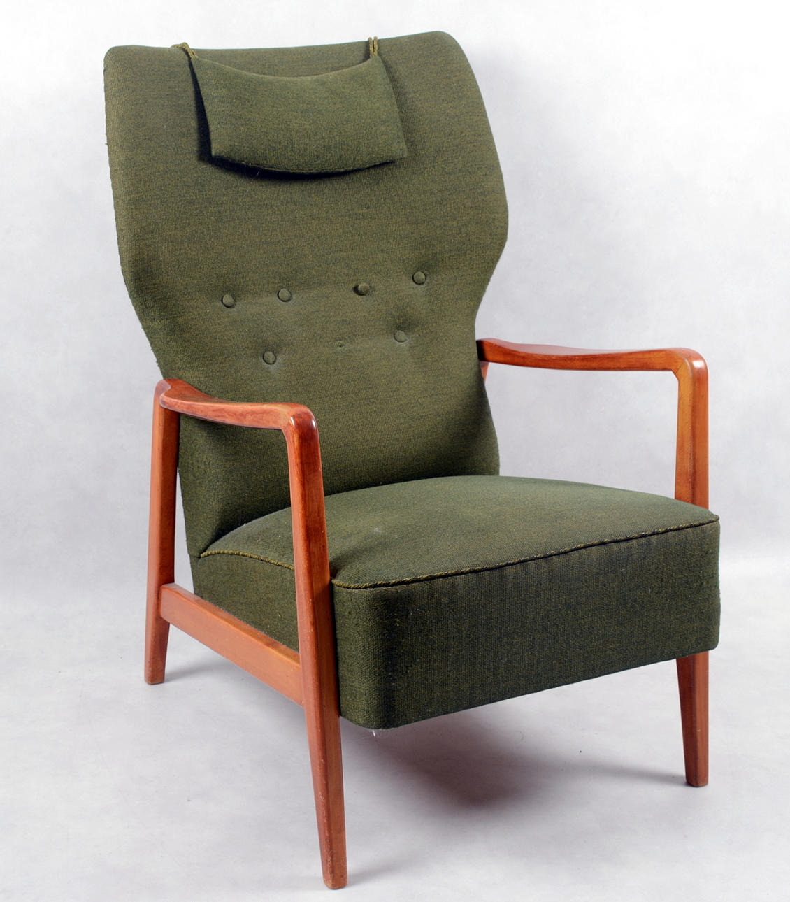 FÅTÖLJ, teak, 50/60-tal.