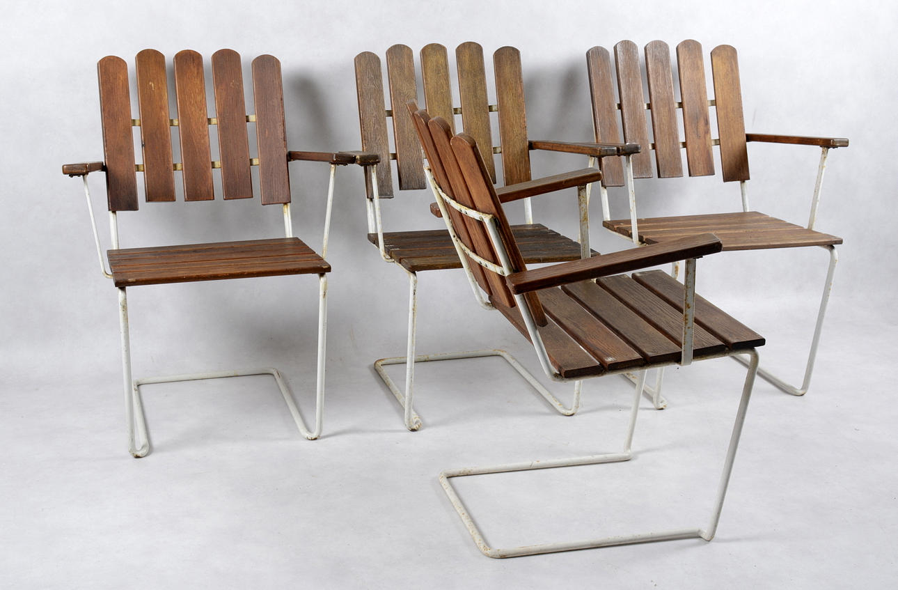 TRÄDGÅRDSSTOLAR, 4 stycken, modell A 2, Grythyttan, 1900-tal.