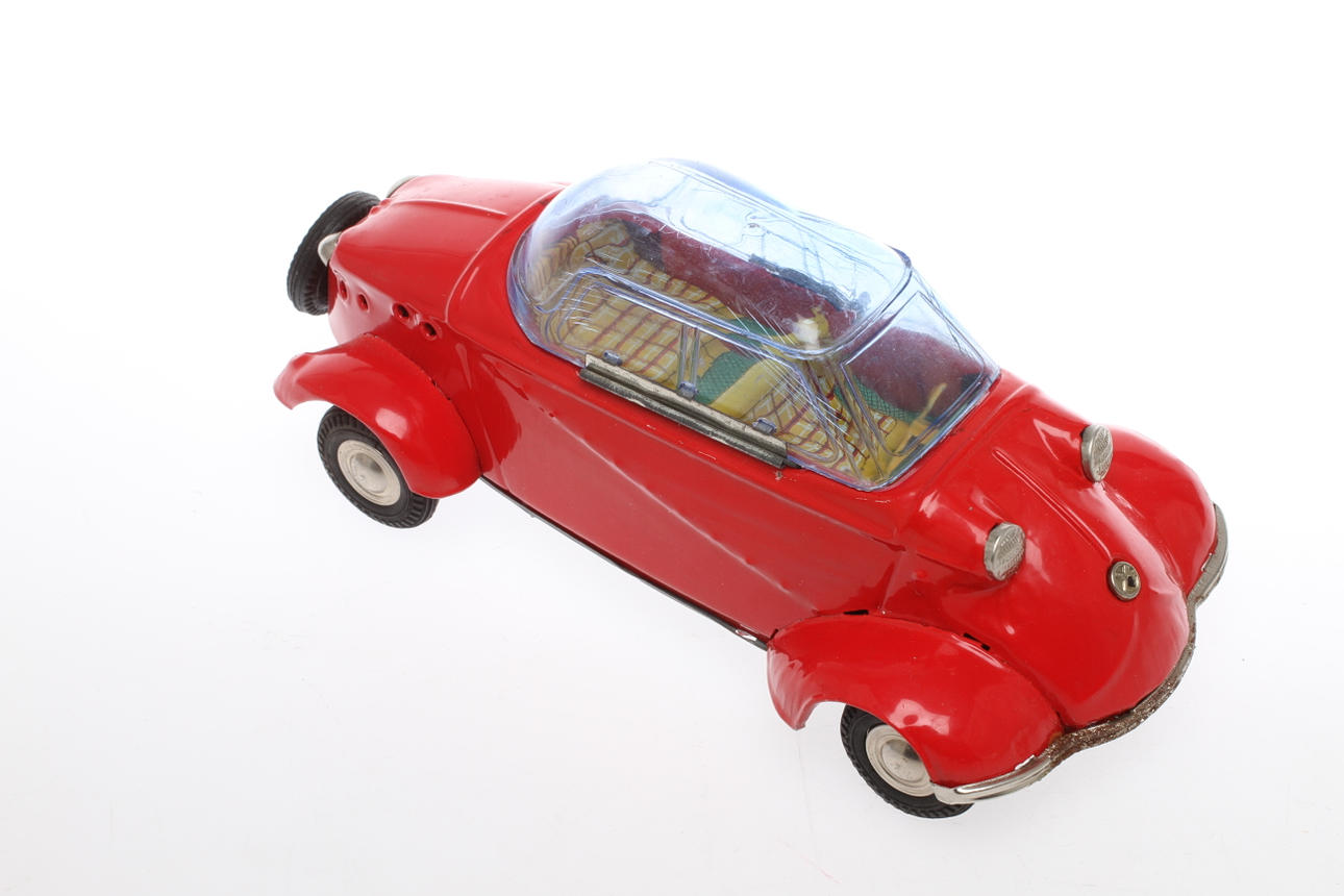 PLÅTBIL Messerschmidt 4-hjuling. Bandai Japan.