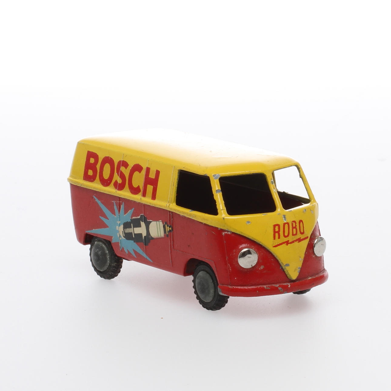 TEKNO VW-buss med reklam för BOSCH.