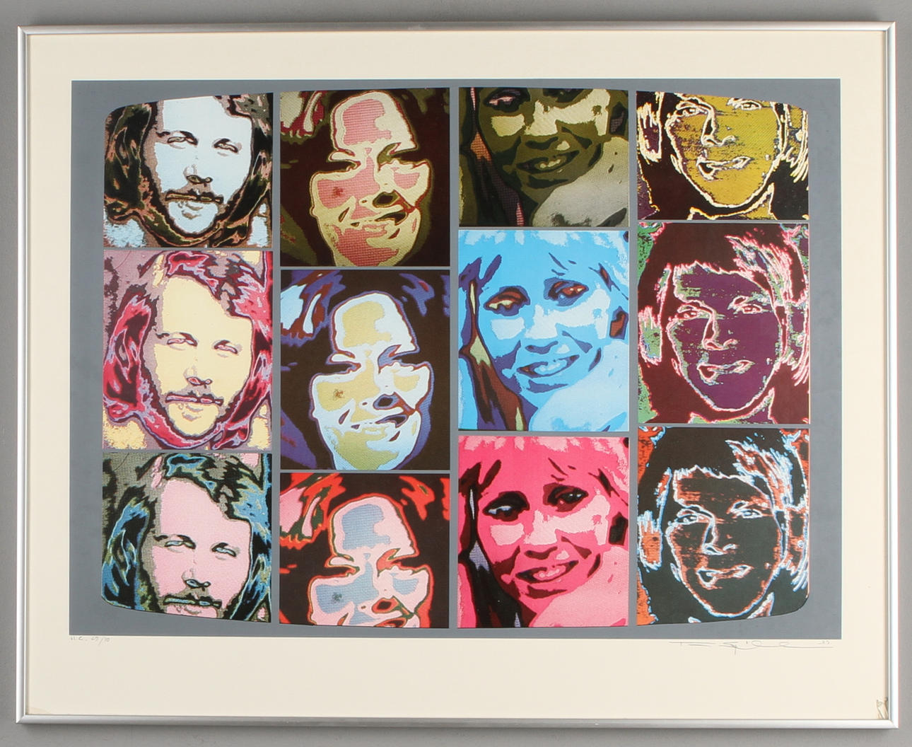 TURE SJÖLANDER. ABBA/ABBA:s autografer, färgseriegrafi, signerad och daterad -77.