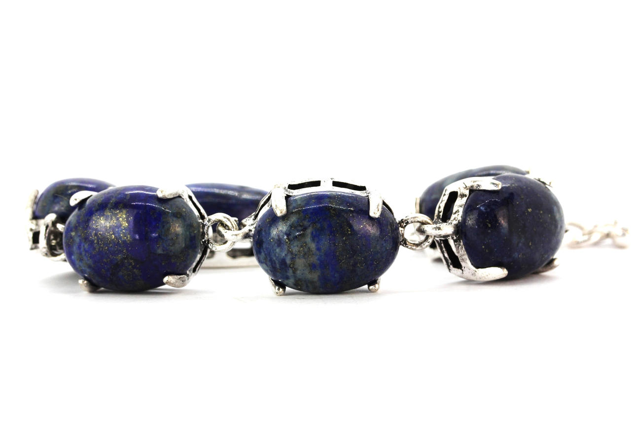 LAPIS OCH VIT METALL ARMBAND. Smycken & Ädelstenar - Armband - Auctionet