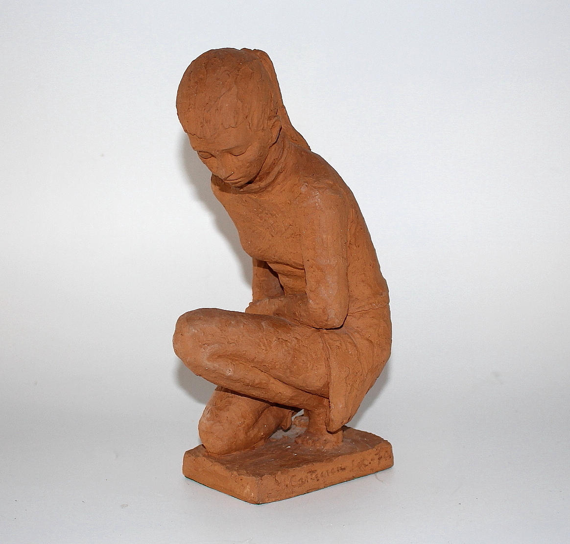 NILS CASTEGREN. skulptur, terracotta, signerad, numrerad 1 ex, daterad 70.