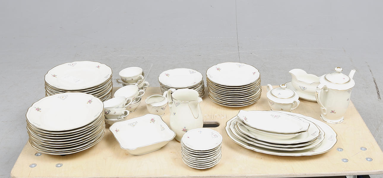 SERVIS, porslin, ca 65 delar, Hackefors, 1940-tal.