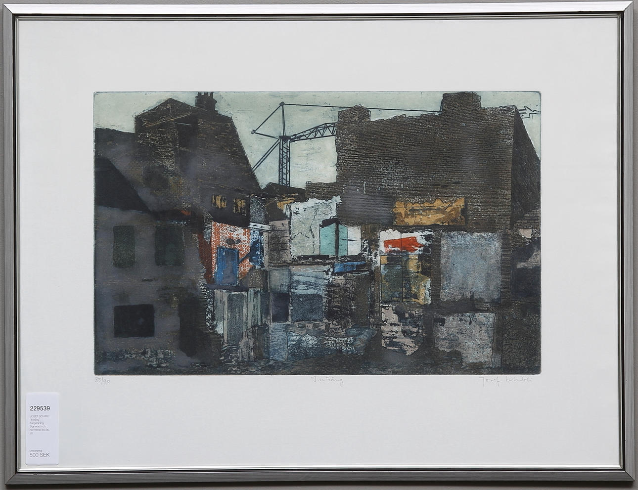 JOSEF SCHIBLI. "Intrång". Färgetsning. Signerad och numrerad 85/90.