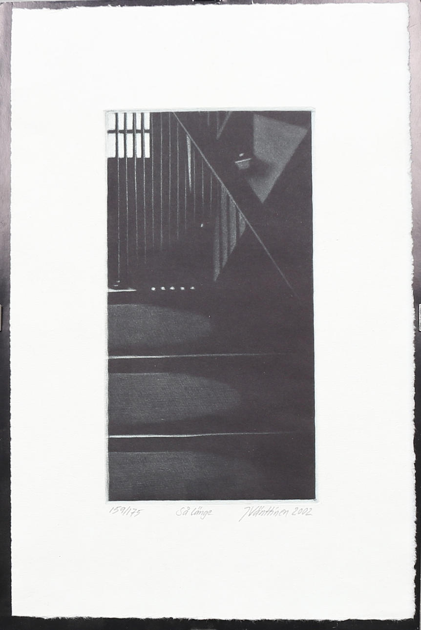 JUKKA VÄNTTINEN. "Så länge" Etsning, Signerad J Vänttien, Daterad 2002, Numrerad 159/175.