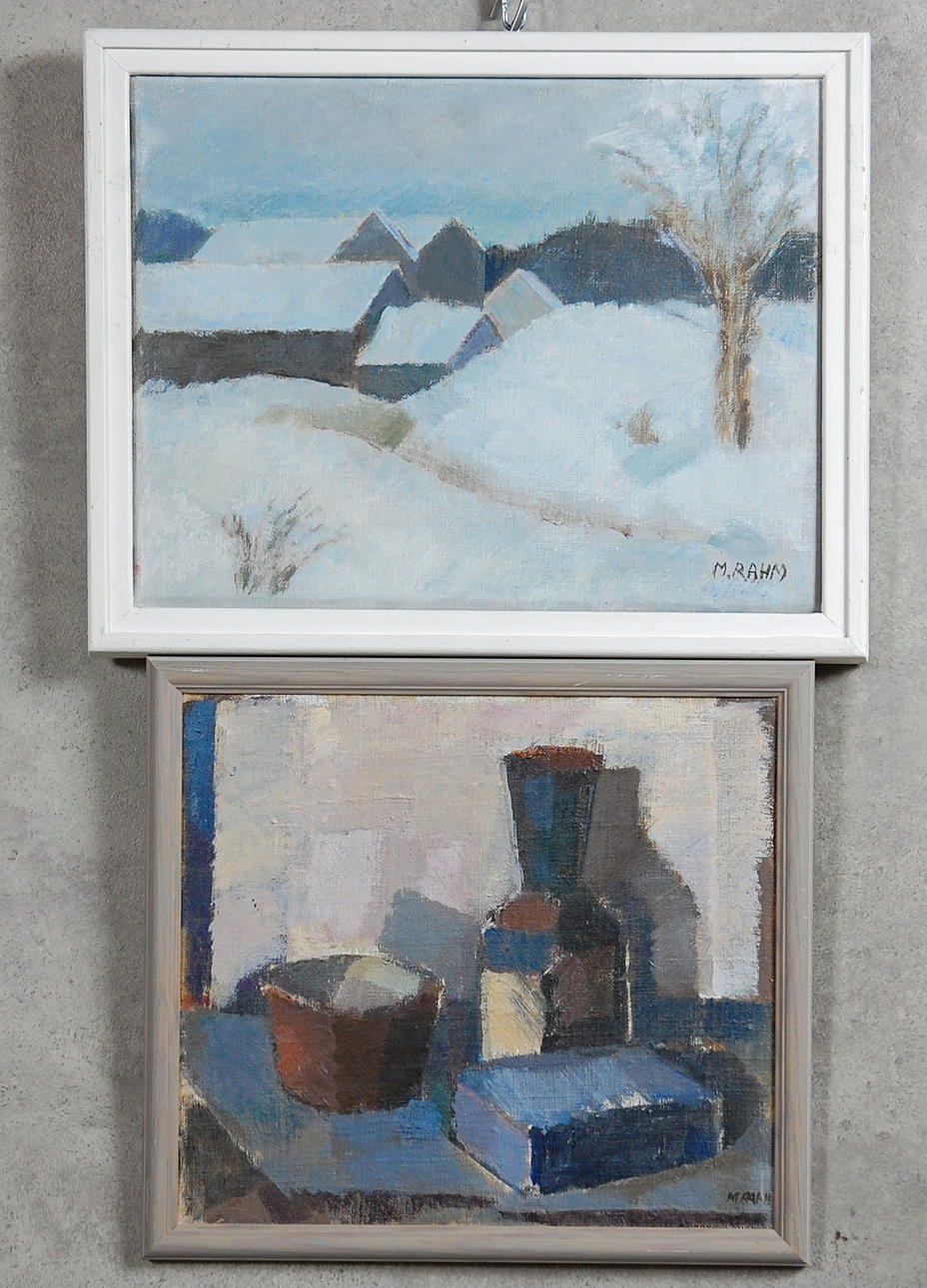 MARGIT RAHM. 1906-2000, oljor på duk, 2 st, signerade.