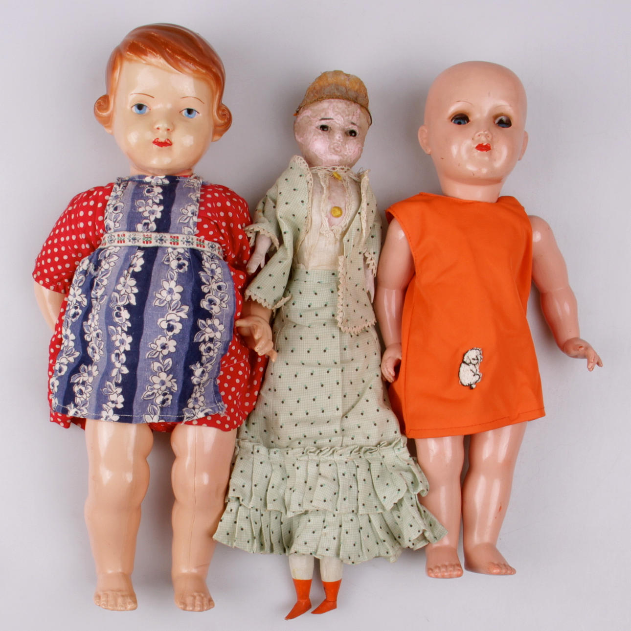 DOCKOR, 3 st. delvis Widoc och Emaso, Hårdplast och vax, Tyskland, 1900-talets första hälft.