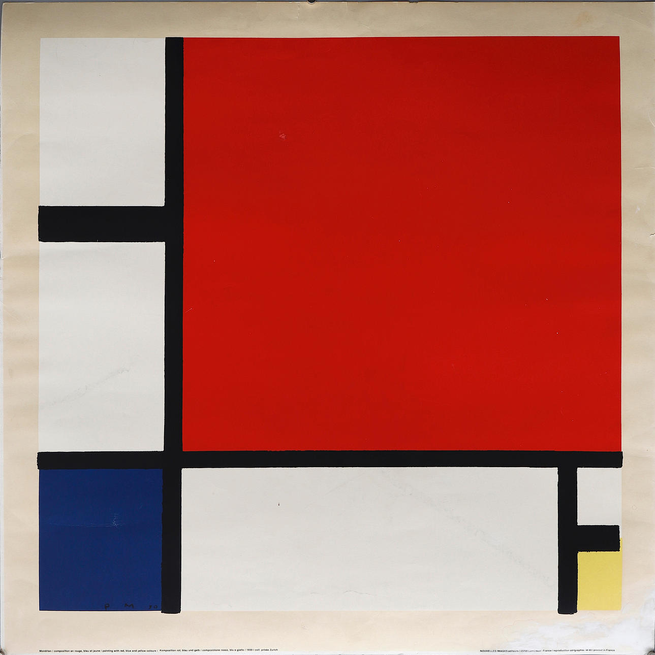 PIET MONDRIAN. EFTER. "Composition en rouge, bleu et jaune".