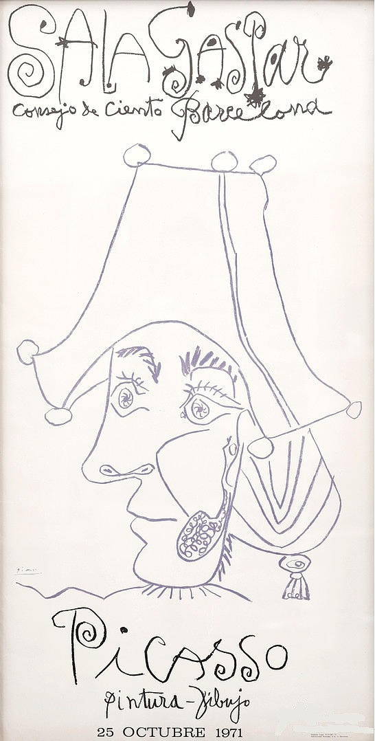 PABLO PICASSO. EFTER. "Picasso. Maleri-tegning 25. oktober 1971".