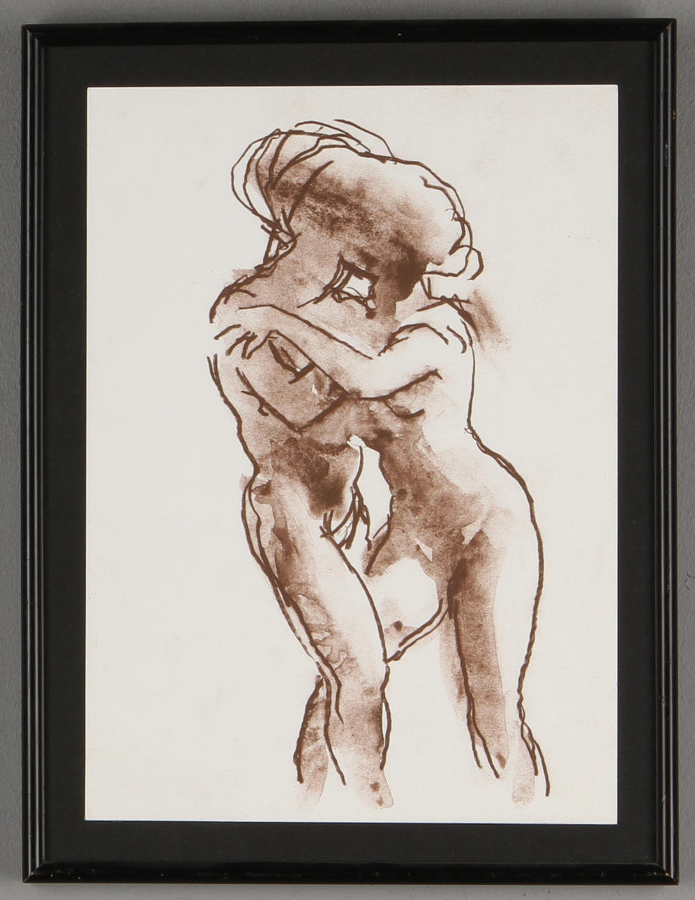 PETER DAHL. Erotisk scen, litografi, osignerad.