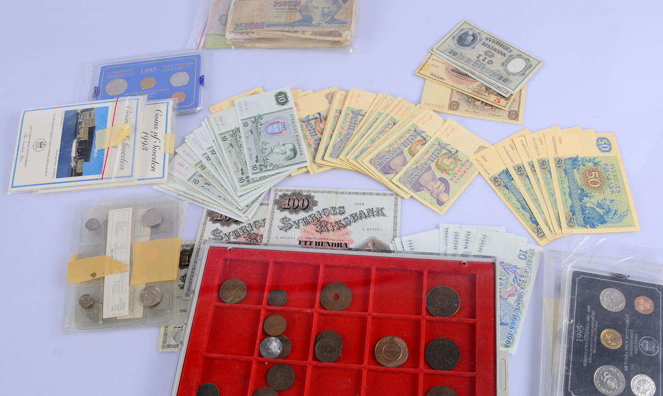 STORT PARTI MYNT SEDLAR M.M.