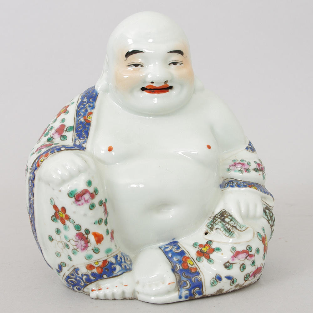 FIGURIN, porslin, Kina, etikettmärkt med antik.