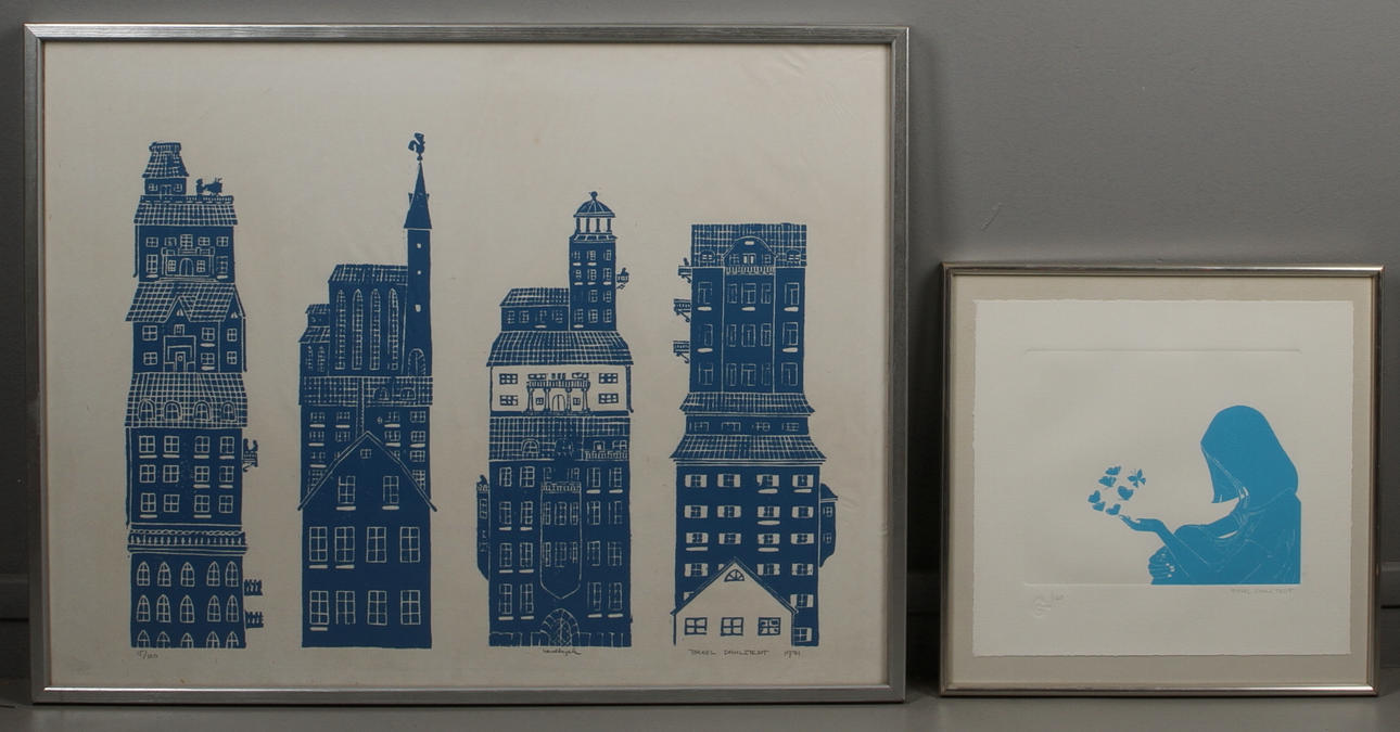 TORKEL DAHLSTEDT. Grafiska blad 2 st, signerade och numrerade.