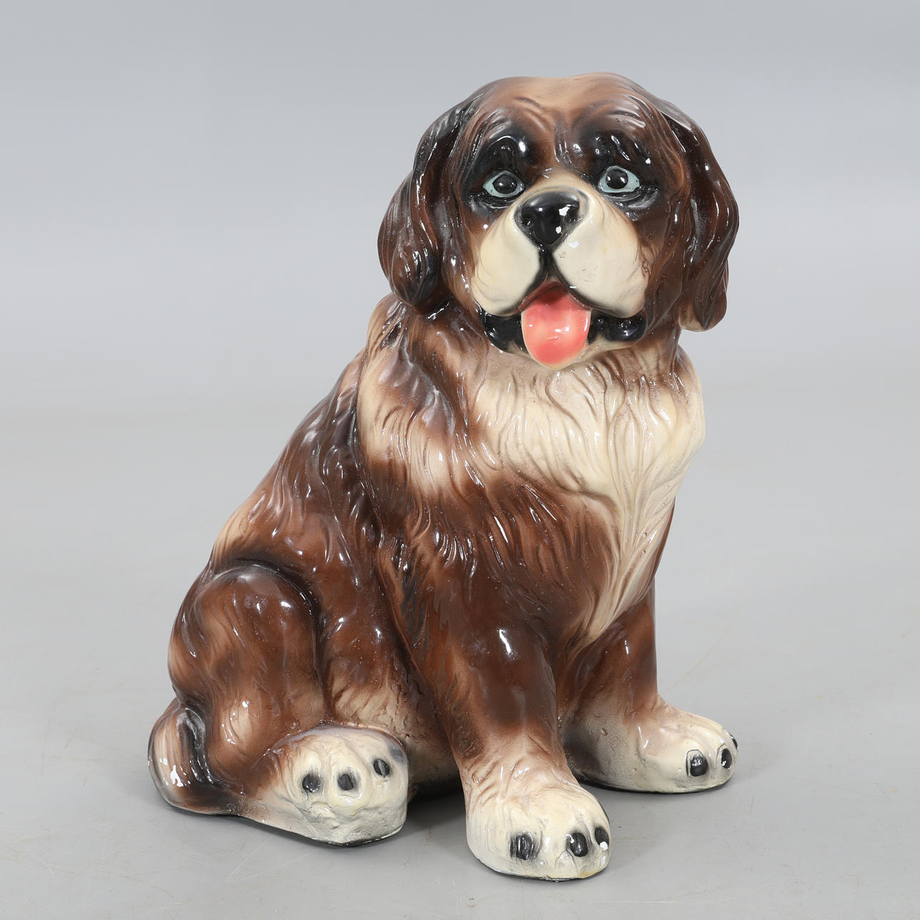 FIGURIN, hund, porslin, Sankt Bernhard.