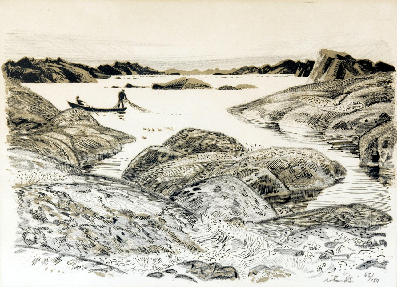 ROLAND SVENSSON. Litografi.