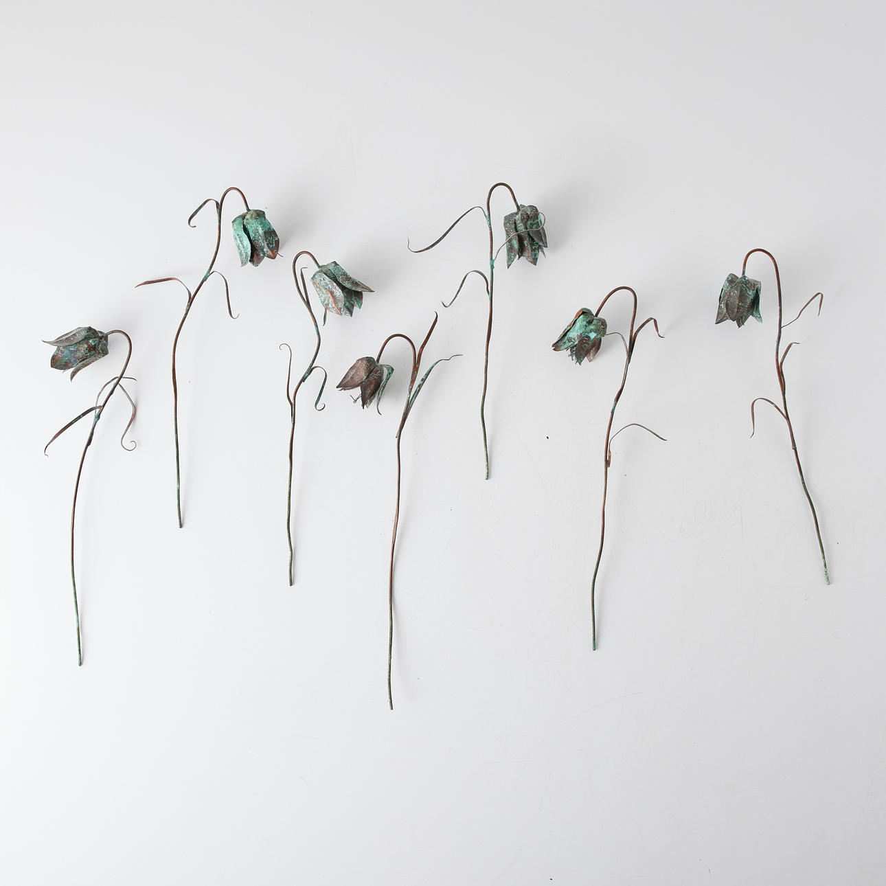 TAGE ANDERSEN (born 1947); attributed, lilies, copper.