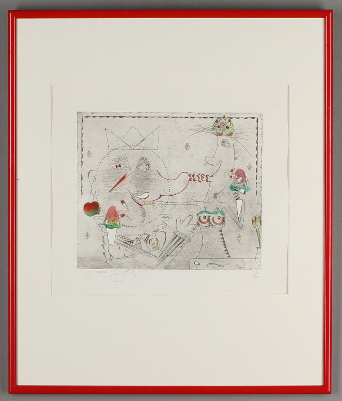 JORGO KRALLIS. "Godis", färgetsning, signerad och numrerad 36/80.