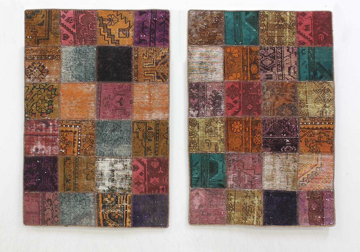 MATTOR, 2 st, sängmattor, patchwork, 120 x 80 samt 120 x 80 cm.