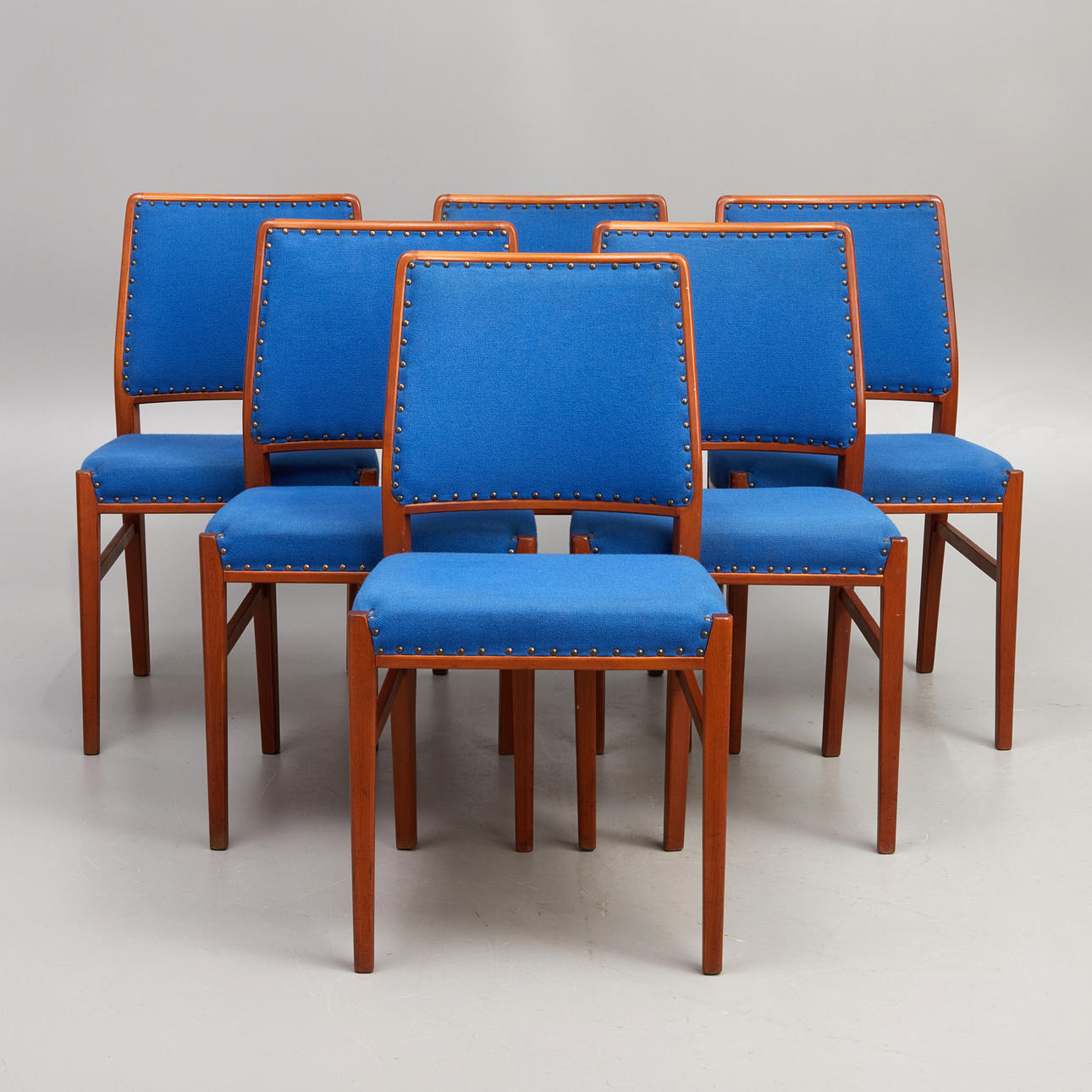 CHAIRS, 6 pcs, 1940/50s.