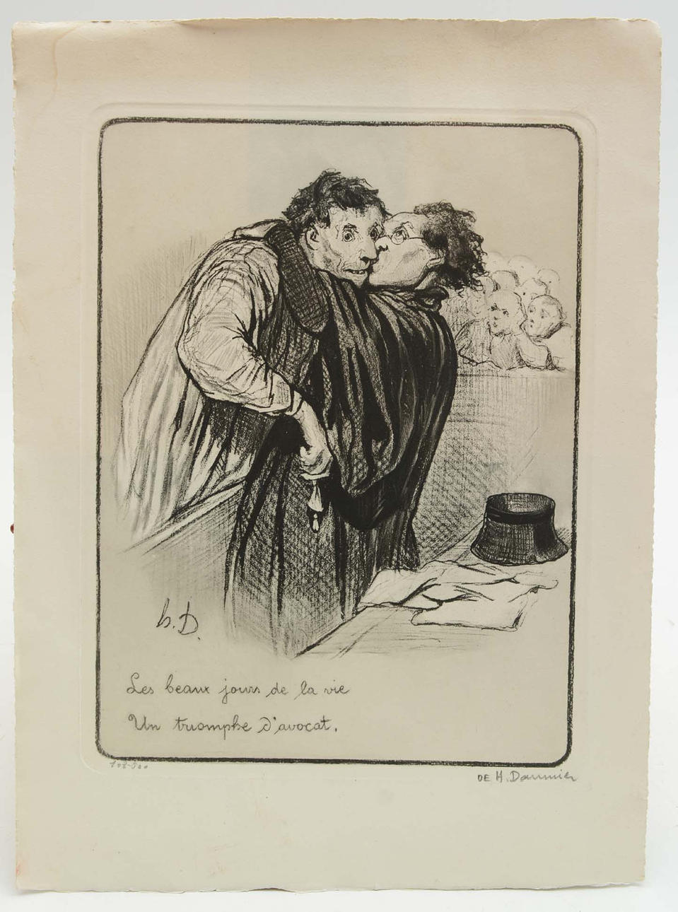 HONORÉ DAUMIER. Ein Triumph des Anwalts. Lithografischer Druck.