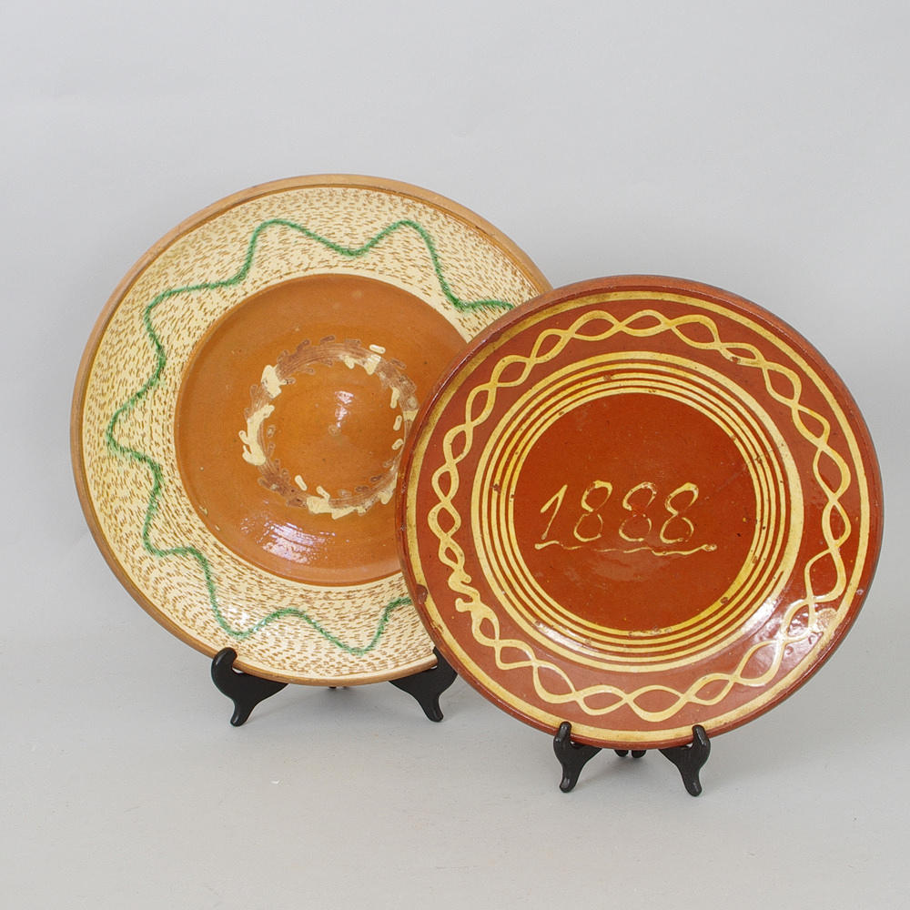 LERFAT, 2 stycken, bl.a. Johan Persson Trelleborg, 1800-tal.